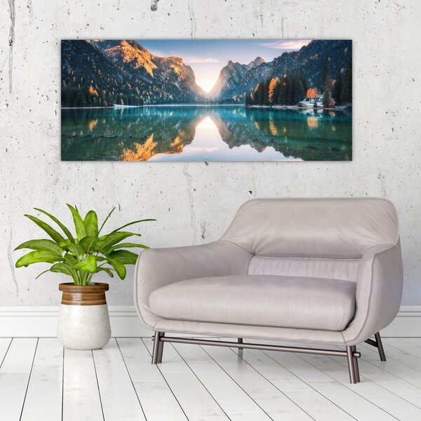 Obraz - Horské jazero (120x50 cm)