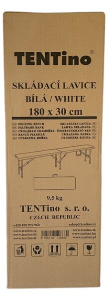 TENTino Plastová skladacia lavica 180 cm