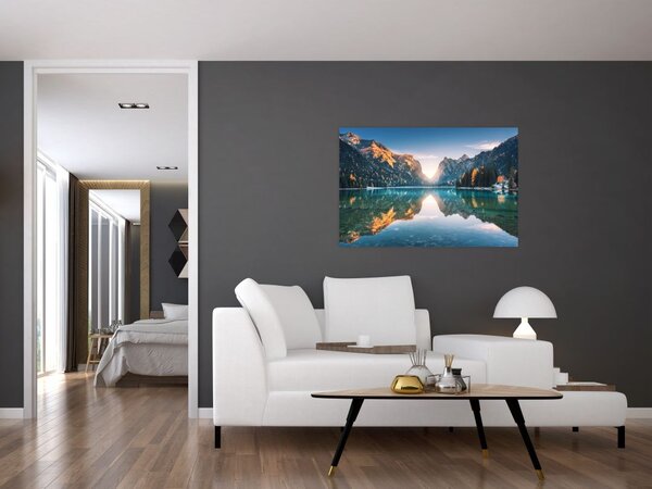Obraz - Horské jazero (90x60 cm)
