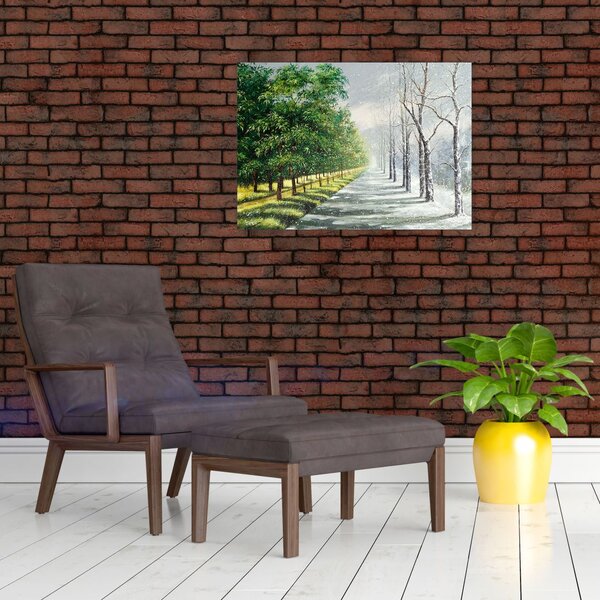 Obraz - Zima versus leto (70x50 cm)