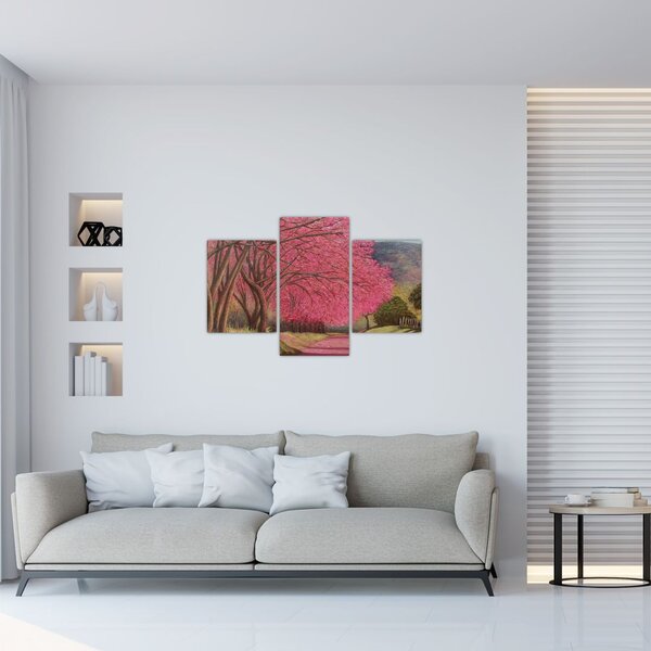 Obraz rozkvitnutých stromov (90x60 cm)