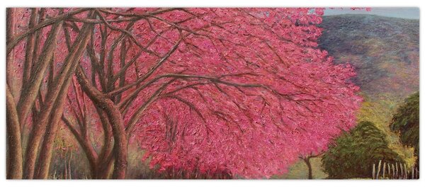 Obraz rozkvitnutých stromov (120x50 cm)