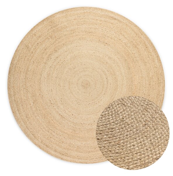 Hanse Home, Kusový koberec Jute Braided 106007 Ivory kruh, 100x100 (priemer) kruh, béžová, chodba / predsieň
