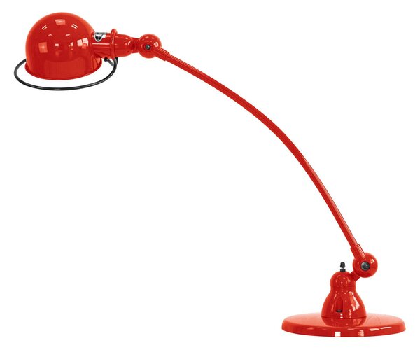 Jieldé Loft C6000 stolná lampa, zakrivená, červená