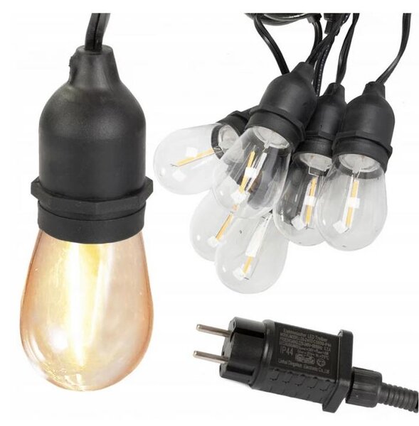 Verk 12300 LED Vonkajšia dekoračná reťaz girlanda 10 žiaroviek, IP44, 10 m