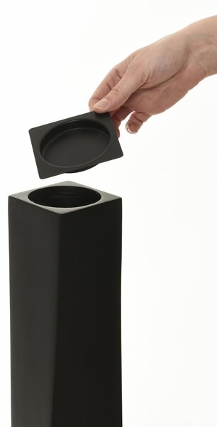 Vysoká váza HYDRON, sklolaminát, výška 80 cm, čierny mat