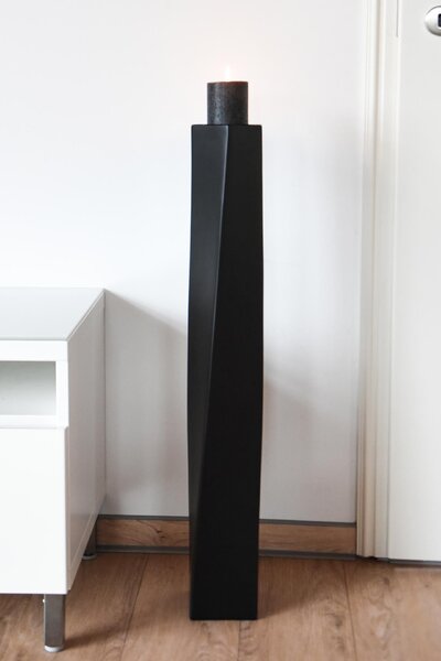 Vysoká váza HYDRON, sklolaminát, výška 80 cm, čierna
