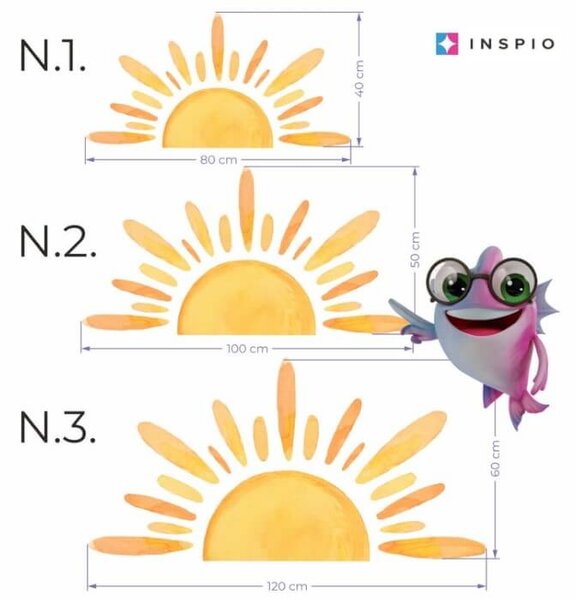 INSPIO-textilná prelepiteľná nálepka - Detská nálepka na stenu - Východ slnka nad postieľku