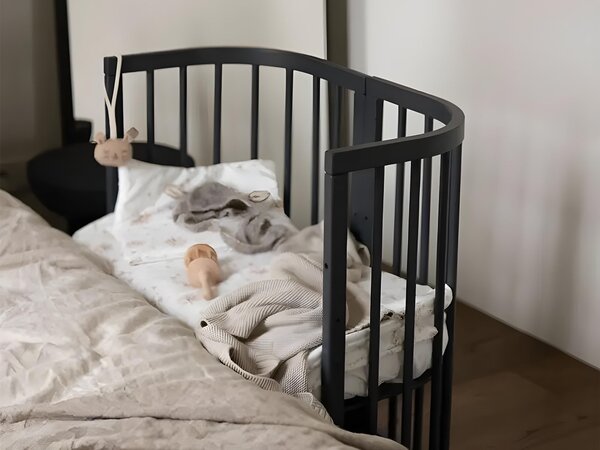 Detská rastúca postieľka s matracom 7v1 Venli - tmavosivá