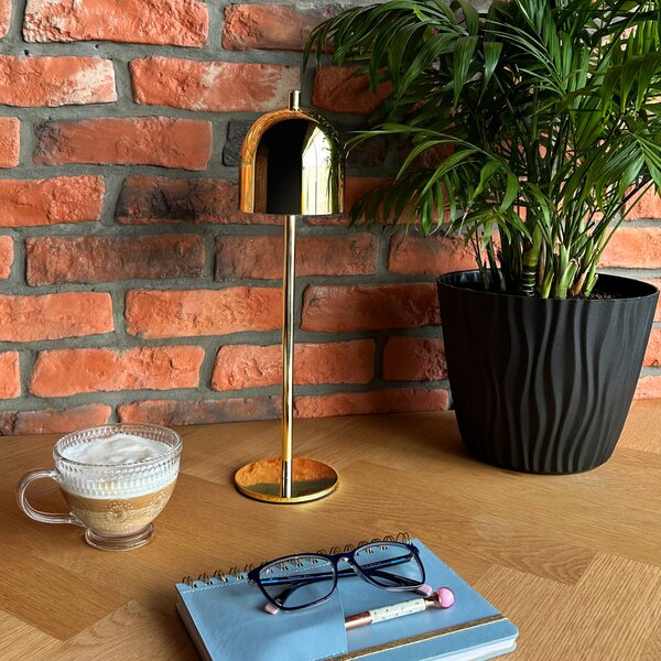 Toolight Toolight, bezdrôtová nočná USB lampa APP1357-T, zlatá matná, OSW-08620