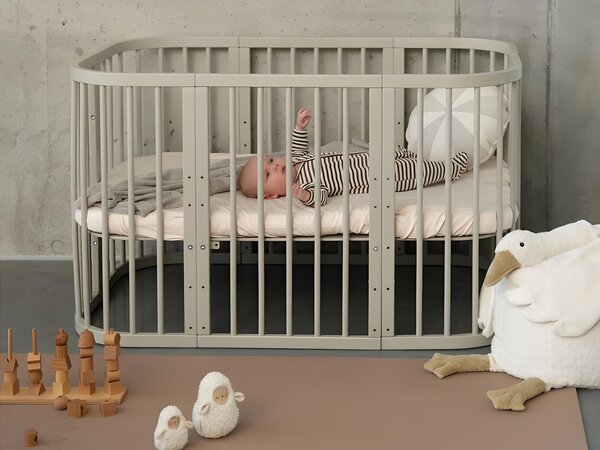 Detská rastúca postieľka s matracom 7v1 Venli - olivová