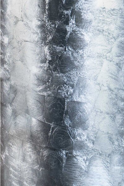 Exkluzívny kvetináč SOLERIO, sklolaminát, výška 120 cm, strieborný lesk