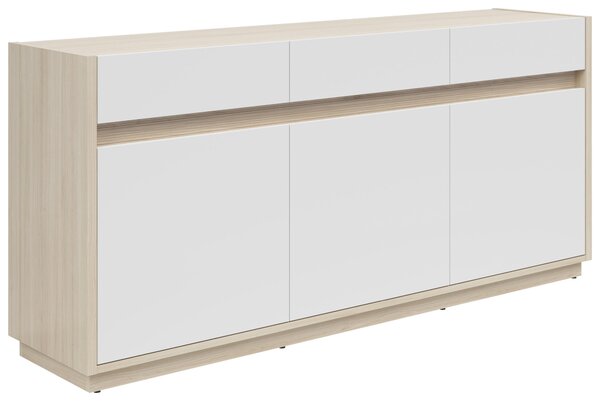 ŠIROKÁ KOMODA, biela, farba duba, 173,5/80,8/42 cm Hom`in - Komody