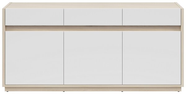 ŠIROKÁ KOMODA, biela, farba duba, 173,5/80,8/42 cm Hom`in - Komody