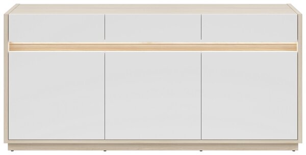 ŠIROKÁ KOMODA, biela, farba duba, 173,5/80,8/42 cm Hom`in - Komody