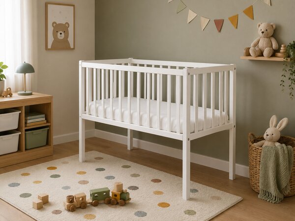Detská postieľka Crib Side 90x40 - biela