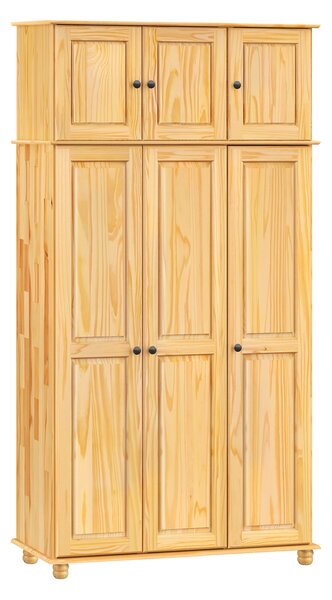 Skriňa 3-dverová 8863K lak, kovové úchytky
