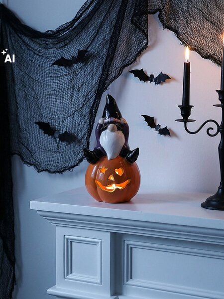 Sinsay - Halloweenska LED dekorácia v tvare škriatka na tekvici - viacfarebná