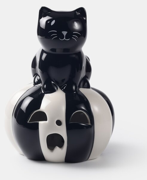 Sinsay - LED keramická stolná lampa s Halloween motivom - čierna