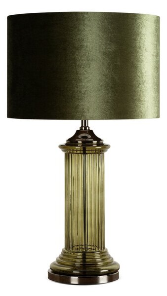 Dekorstudio Stolová lampa NICOLA ⌀38x67cm - fľaškovozelená so zeleným tienidlom