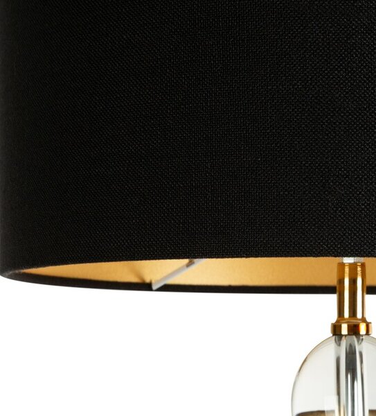 Dekorstudio Stojacia lampa ALISON ⌀41x156cm - zlatá s čiernym tienidlom