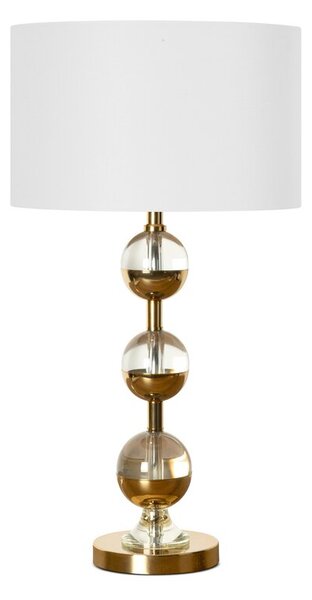 Dekorstudio Stolová lampa ALISON ⌀36x66cm - zlatá s bielym tienidlom