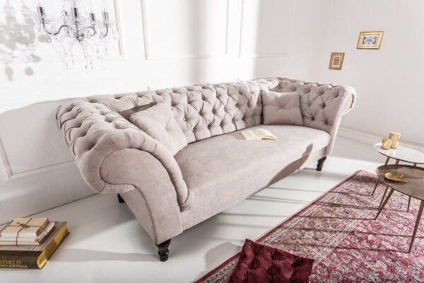 Sofa Paris 230cm greige béžová zamat
