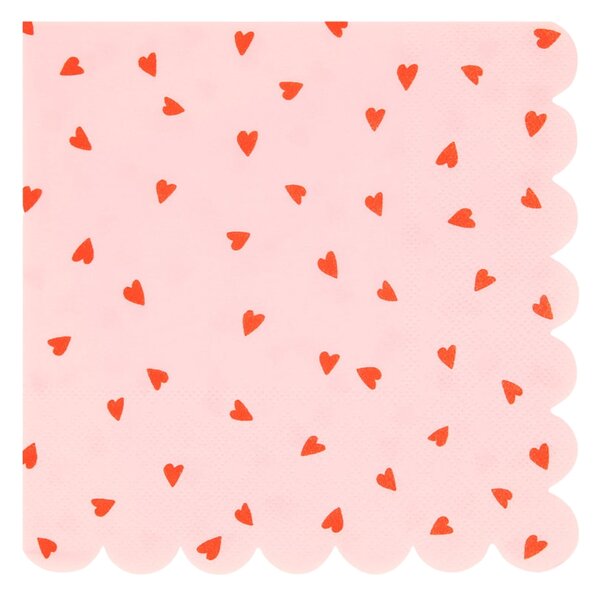 Papierové obrúsky Heart pattern – 16 ks