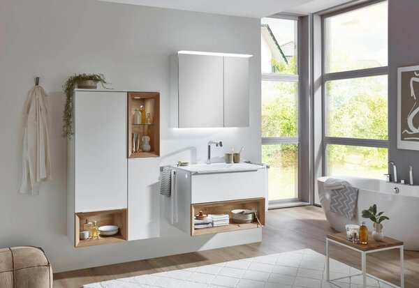 SKRINKA S UMÝVADLOM, biela, biela, 80 cm Celina Home - Kúpeľňové skrinky