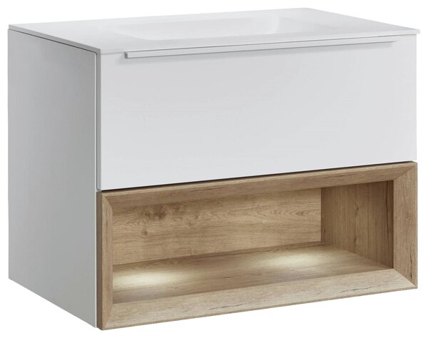 SKRINKA S UMÝVADLOM, biela, biela, 80 cm Celina Home - Kúpeľňové skrinky