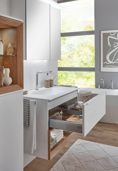 SKRINKA S UMÝVADLOM, biela, biela, 80 cm Celina Home - Kúpeľňové skrinky