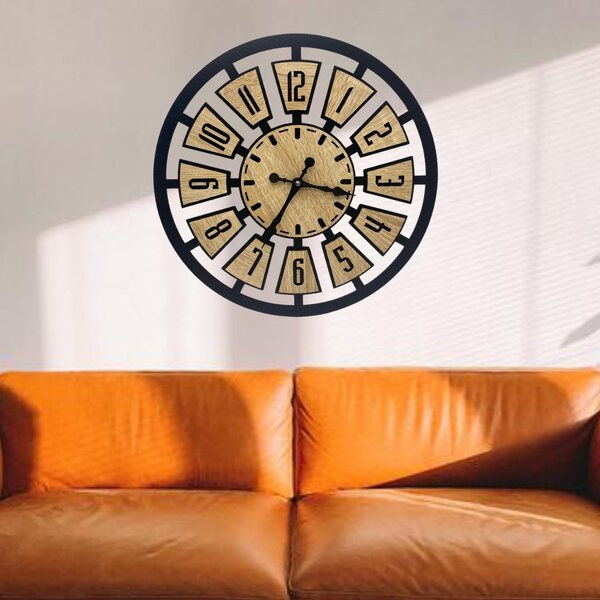 KMDESING | Moderné drevené hodiny na stenu - Lux