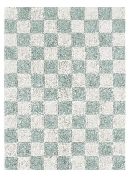 MUZZA Prateľný kockovaný koberec tilly 120 x 160 cm modrý