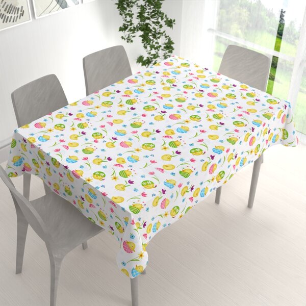Biante Bavlnený obdĺžnikový obrus Sandra SA-074 Žlté kuriatka 50x100 cm