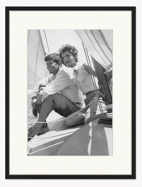 Nástenná dekorácia v ráme John & Jackie Kennedy Sailing