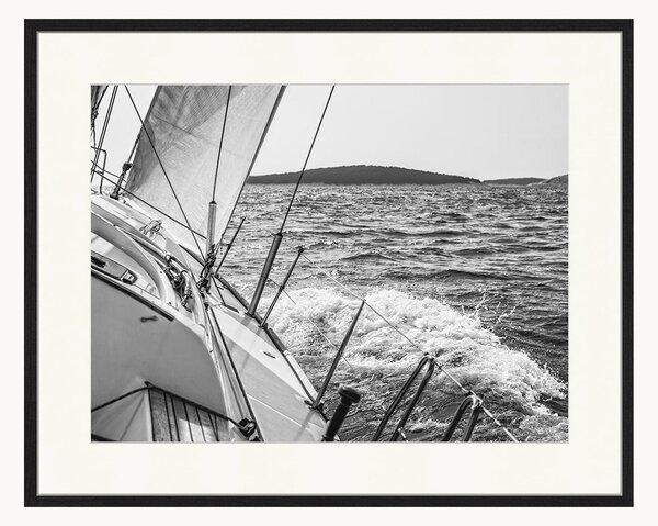 Nástenná dekorácia v ráme Sailing