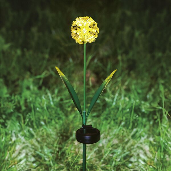 Solárne záhradné hortenzie – 25 teplých bielych LED diód – solárne svietidlo – 65 cm – automatické zapnutie za súmraku – pre záhradu, balkón a kvetinové záhony – 2 farby (predajná jednotka 1, farba náhodná) [11738]