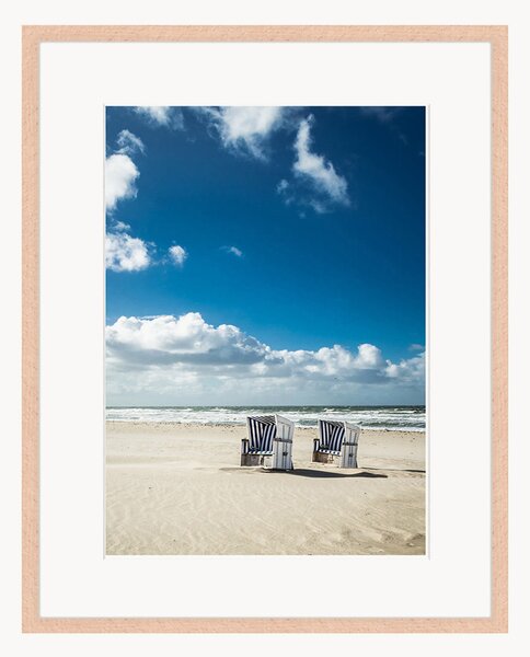 Nástenná dekorácia v ráme Hooded Beach Chairs