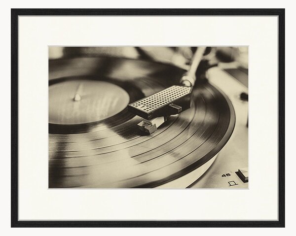 Nástenná dekorácia v ráme Record Player