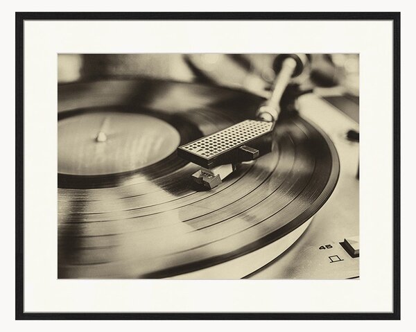 Nástenná dekorácia v ráme Record Player