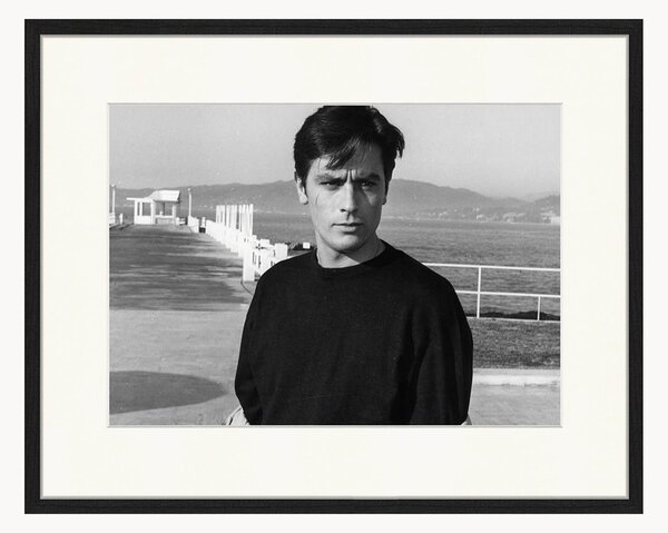 Nástenná dekorácia v ráme Alain Delon In Any Number Can Win