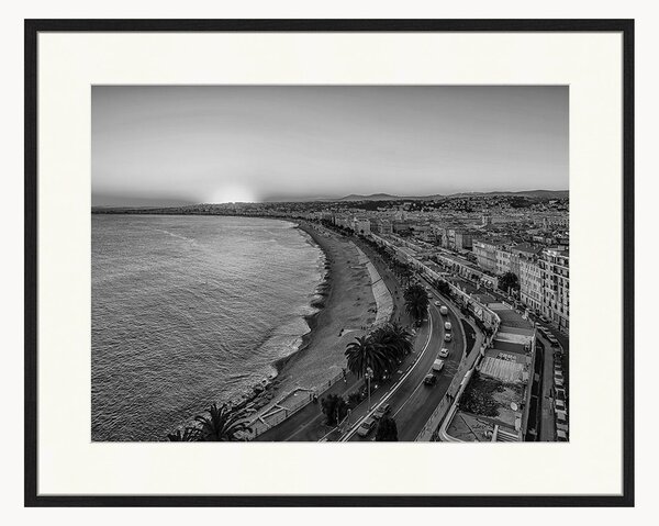 Nástenná dekorácia v ráme City Of Nice At Sunset