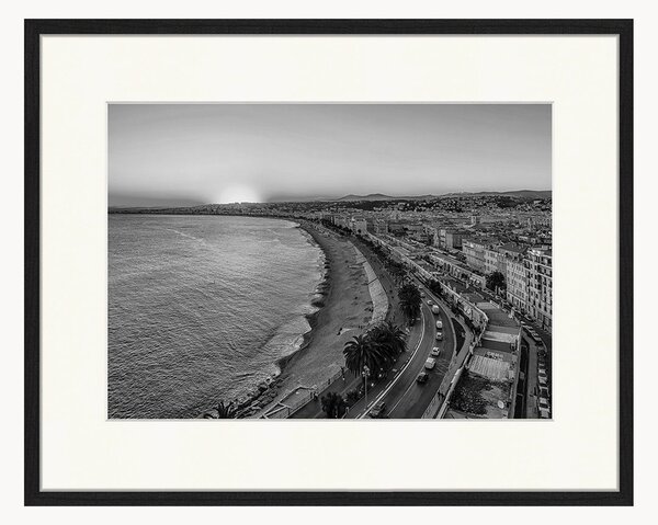Nástenná dekorácia v ráme City Of Nice At Sunset
