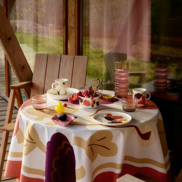 Marimekko Hrnček Oiva Unikko 0,25l, béžovo-zelený