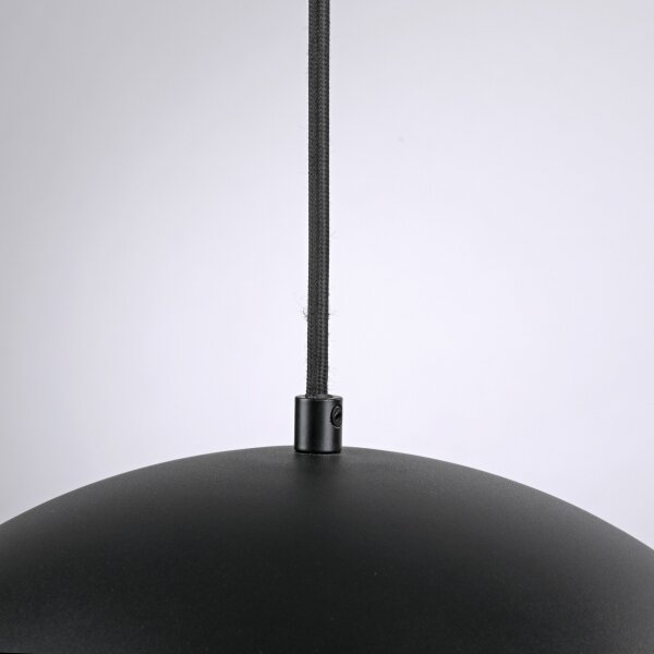Schöner Wohnen 11728-18 - Závesný luster ALI na lanku, 1xE27/25W/230V, priemer 38 cm, čierny