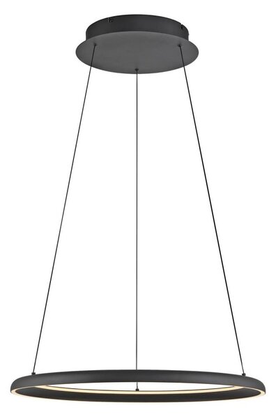 Schöner Wohnen 15570-18-LED stmievateľné závesné svietidlo na lanku QUILLO LED/36W/230V priemer 60 cm čierne