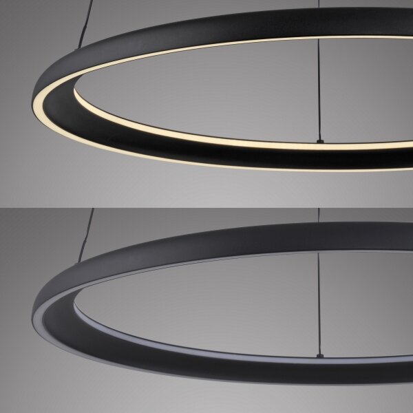 Schöner Wohnen 15570-18-LED stmievateľné závesné svietidlo na lanku QUILLO LED/36W/230V priemer 60 cm čierne