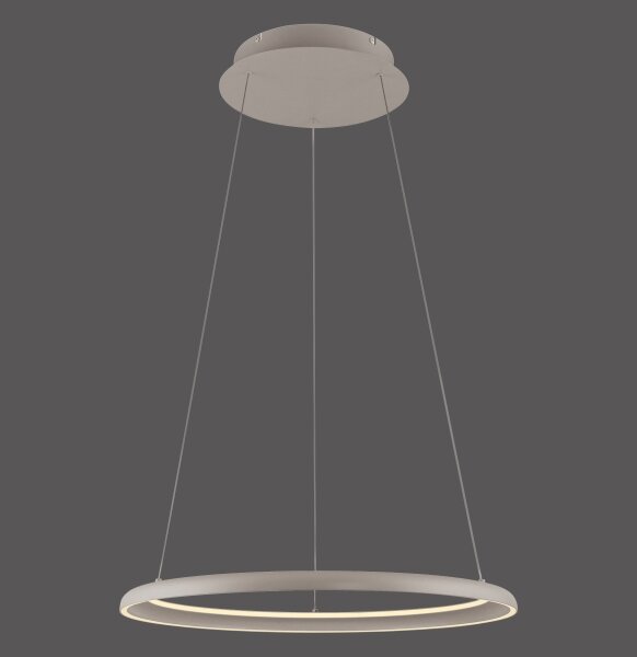 Schöner Wohnen 15570-39-LED stmievateľné závesné svietidlo na lanku QUILLO LED/36W/230V, priemer 60 cm, sivé