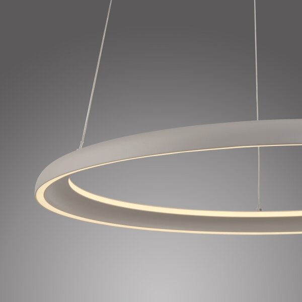 Schöner Wohnen 15570-39-LED stmievateľné závesné svietidlo na lanku QUILLO LED/36W/230V, priemer 60 cm, sivé