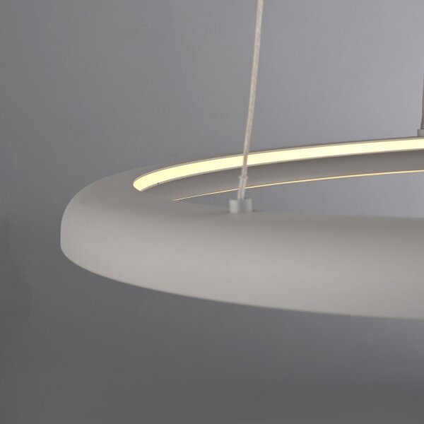 Schöner Wohnen 15570-39-LED stmievateľné závesné svietidlo na lanku QUILLO LED/36W/230V, priemer 60 cm, sivé